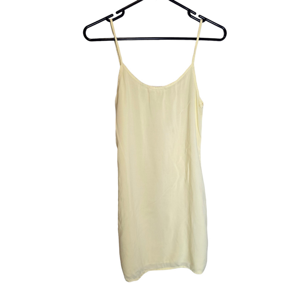 LACAUSA Cotton Slip Dress yellow lightweight xs extra small